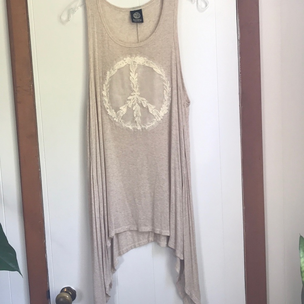 Bobeau Peace Sign Tank Top